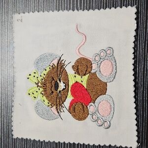 Handmade machine embroidery patch